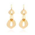 Fashion exaggerated earrings women, multi-layer ins style geometric sequin long earrings